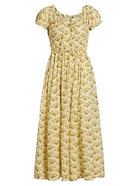 Ashlynn Floral Cotton Midi-Dress