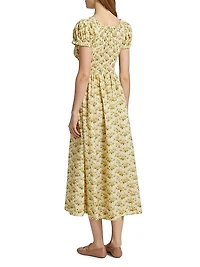 Ashlynn Floral Cotton Midi-Dress