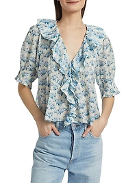 Henri Floral Cotton Top