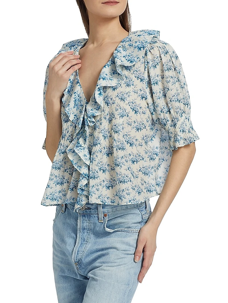 Henri Floral Cotton Top