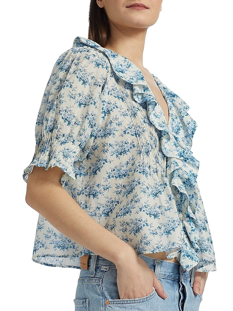 Henri Floral Cotton Top