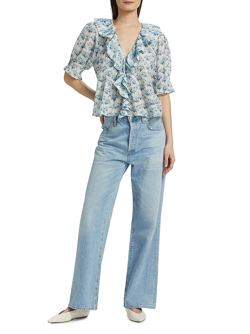 Henri Floral Cotton Top