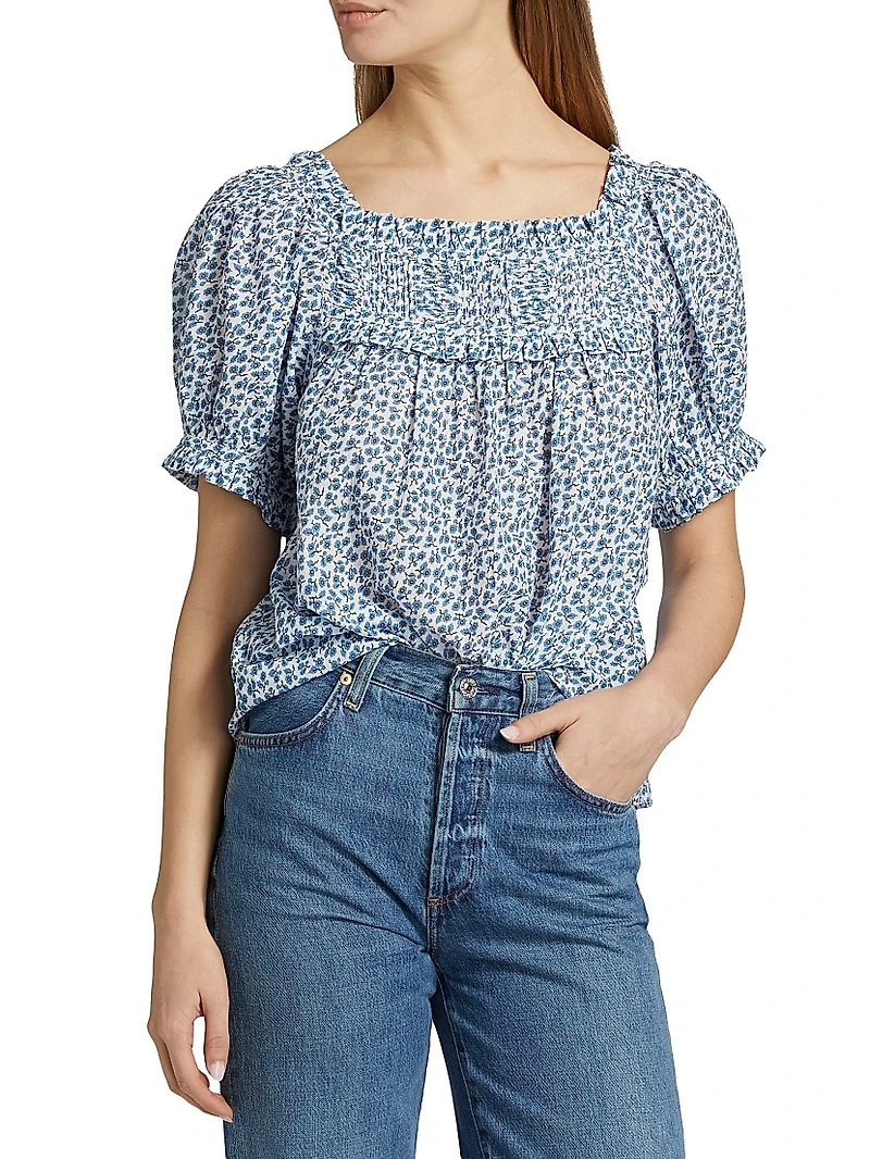 Frances Floral Cotton Top