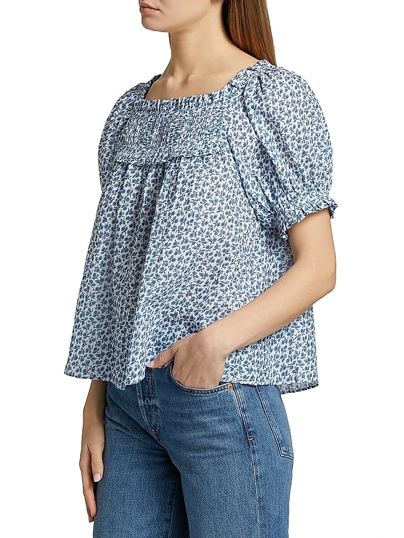 Frances Floral Cotton Top