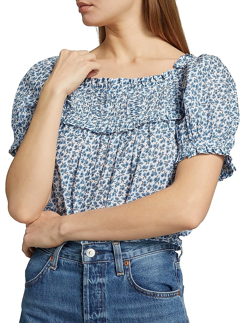 Frances Floral Cotton Top