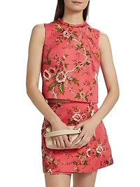 Mackenzie Floral Cotton Sateen Sleeveless Top