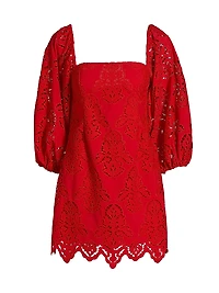 Montauk Cotton Lace Minidress
