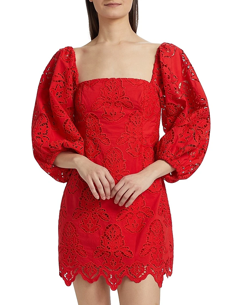 Montauk Cotton Lace Minidress