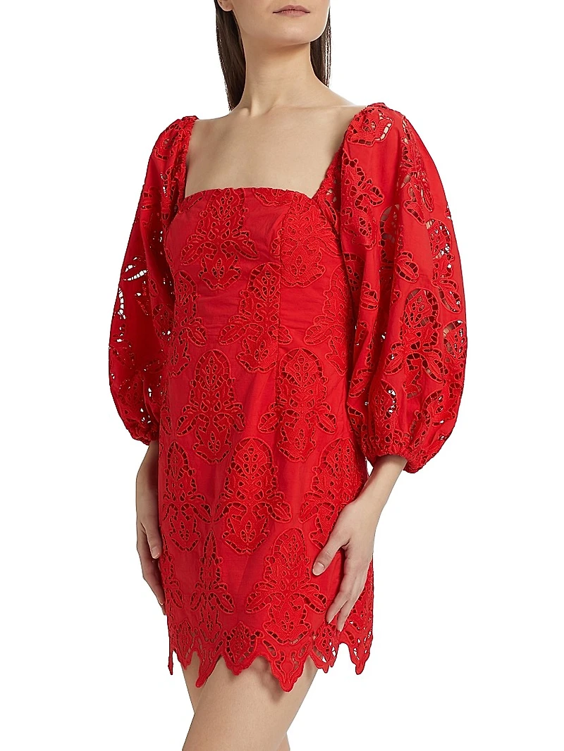 Montauk Cotton Lace Minidress