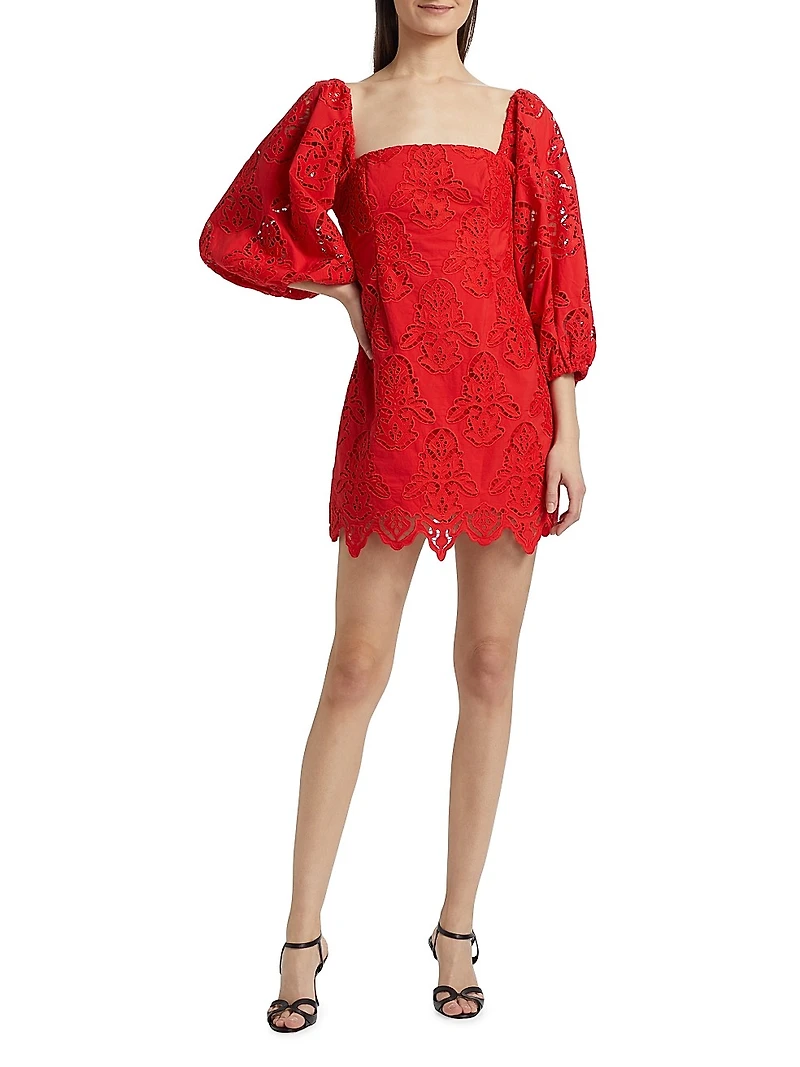 Montauk Cotton Lace Minidress