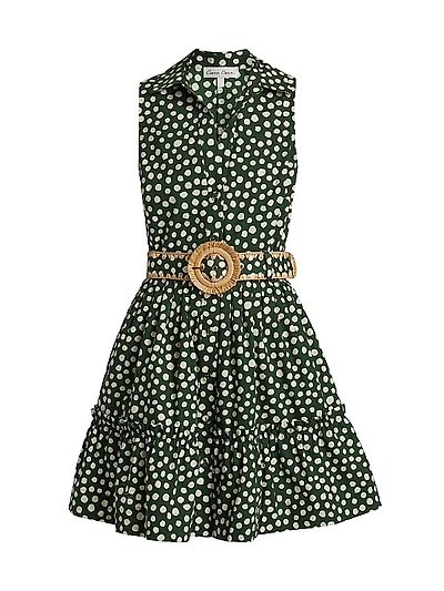 Hannah Dotted Poplin Minidress