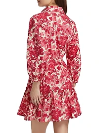 Robin Floral Cotton Mini Shirtdress
