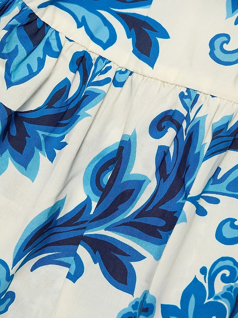 Melanie Floral Tiered Midi Skirt