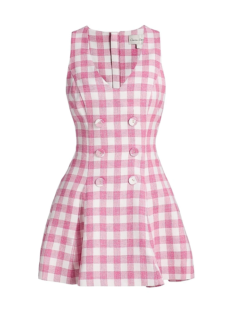 Saya Gingham Vest Minidress