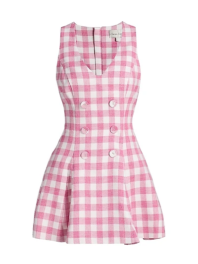 Saya Gingham Vest Minidress