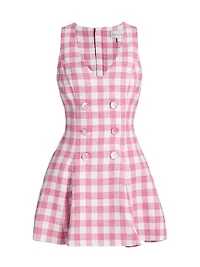 Saya Gingham Vest Minidress