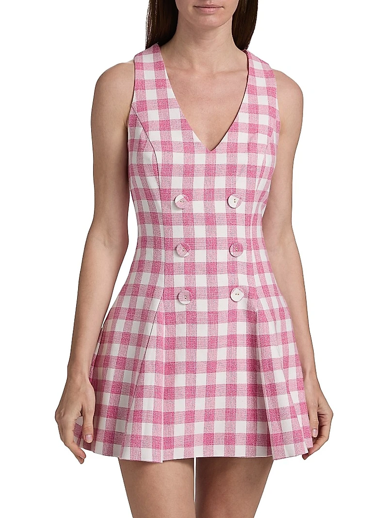 Saya Gingham Vest Minidress