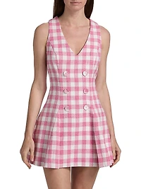 Saya Gingham Vest Minidress