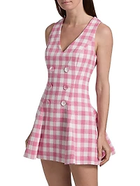 Saya Gingham Vest Minidress
