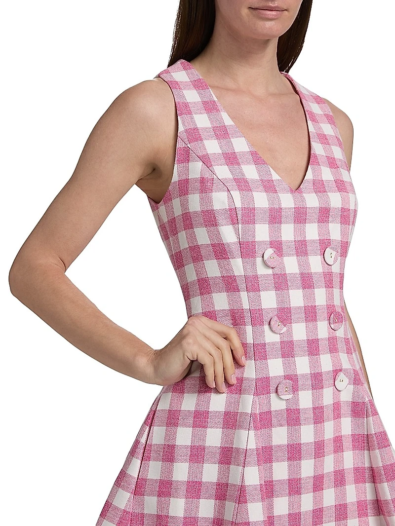 Saya Gingham Vest Minidress