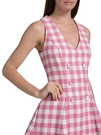 Saya Gingham Vest Minidress