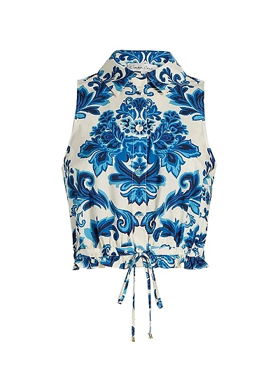 Hanna Floral Drawstring Top