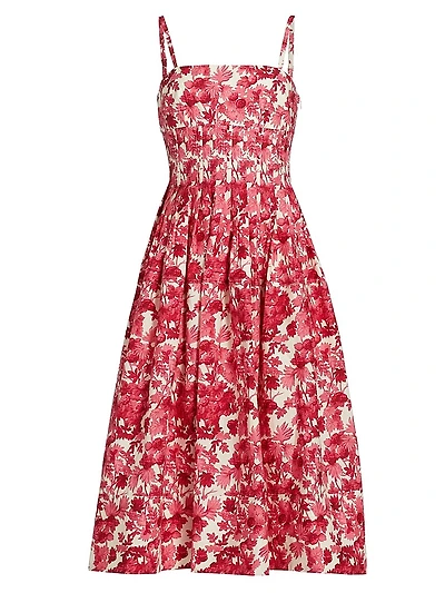 Sea Island Printed Cotton Poplin Midi-Dress