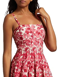 Sea Island Printed Cotton Poplin Midi-Dress
