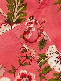 Kitty Floral Stretch Cotton A-Line Miniskirt