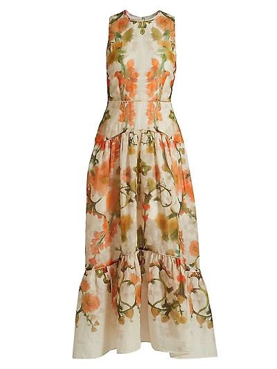 Floral Sleeveless Maxi Dress