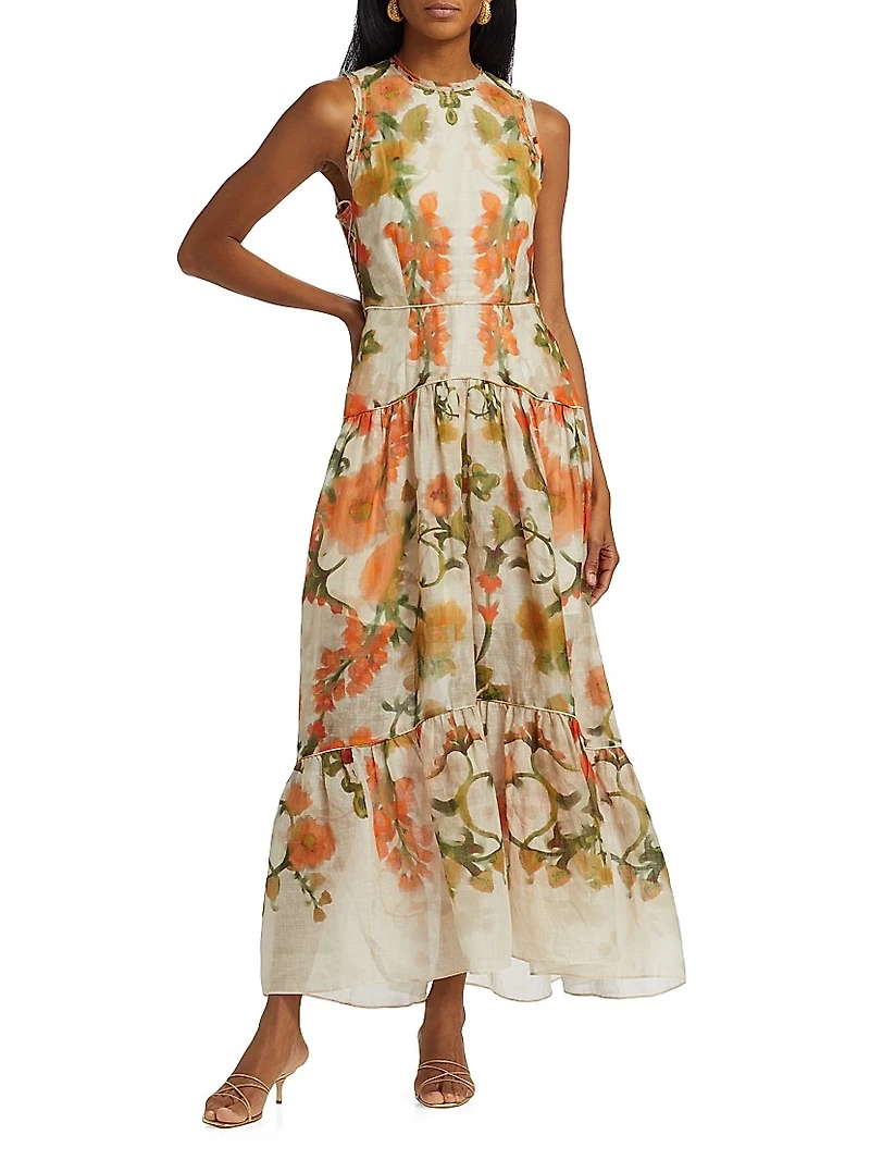 Floral Sleeveless Maxi Dress