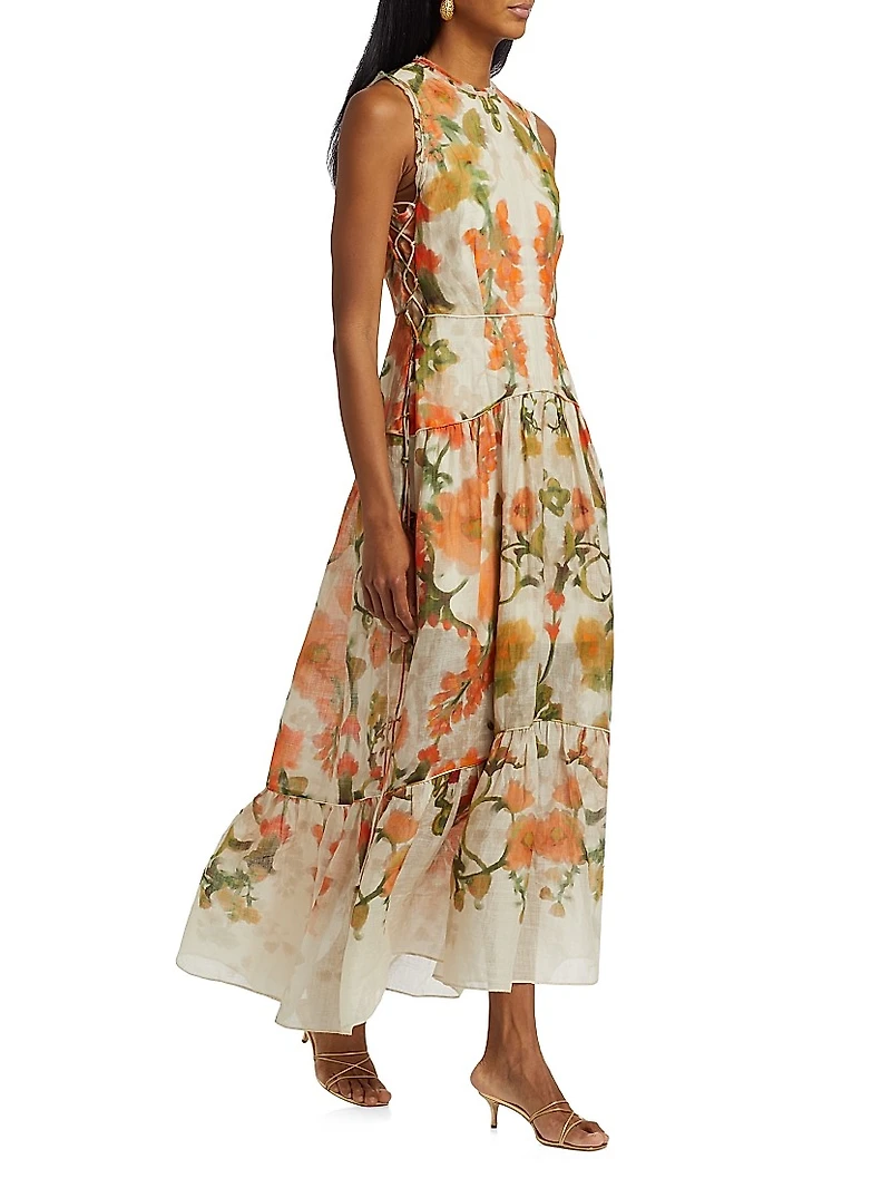 Floral Sleeveless Maxi Dress