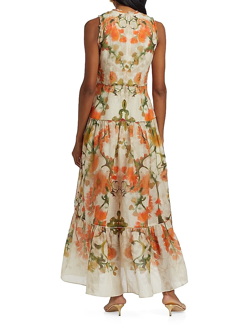 Floral Sleeveless Maxi Dress