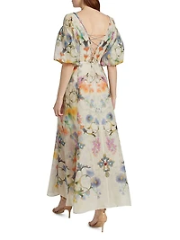 Floral Scoopneck Fit & Flare Maxi Dress