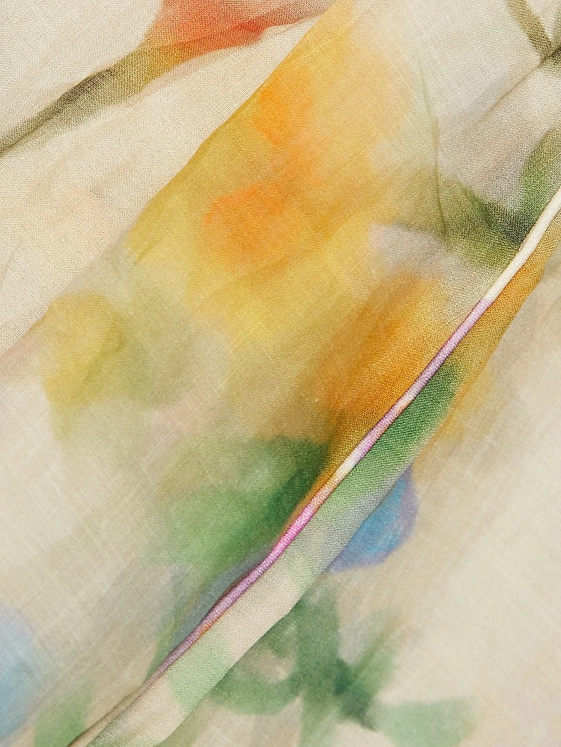 Floral Scoopneck Fit & Flare Maxi Dress