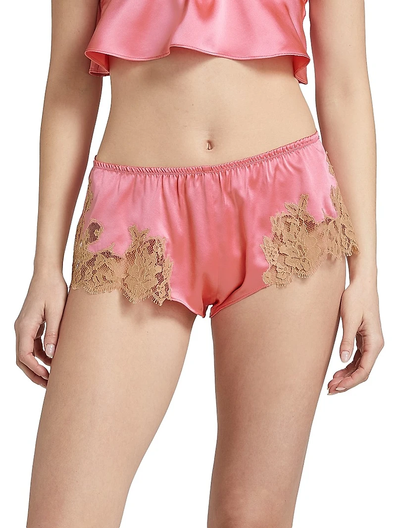 Loungewear Orchid Lace-Trimmed Shorts