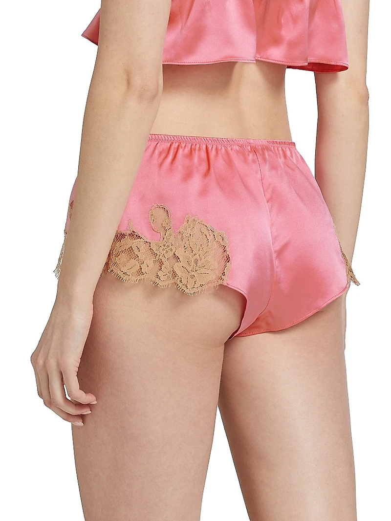 Loungewear Orchid Lace-Trimmed Shorts