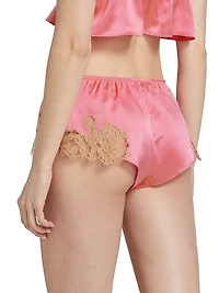 Loungewear Orchid Lace-Trimmed Shorts