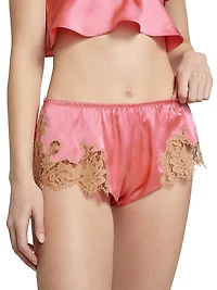 Loungewear Orchid Lace-Trimmed Shorts