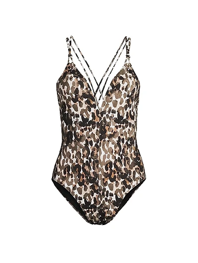 Daphy Leopard Print One-Piece Swimsuit