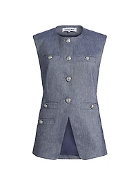Tamara Linen-Blend Vest