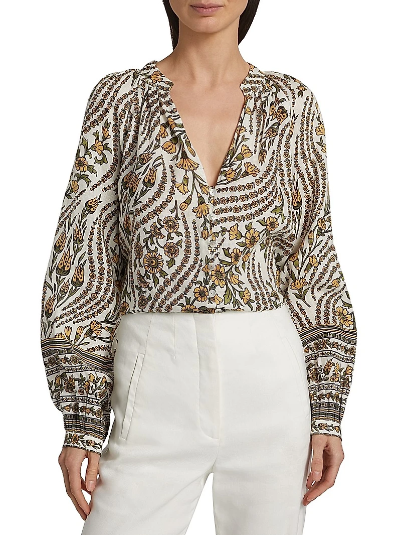 Ailani Linen Button-Up Top