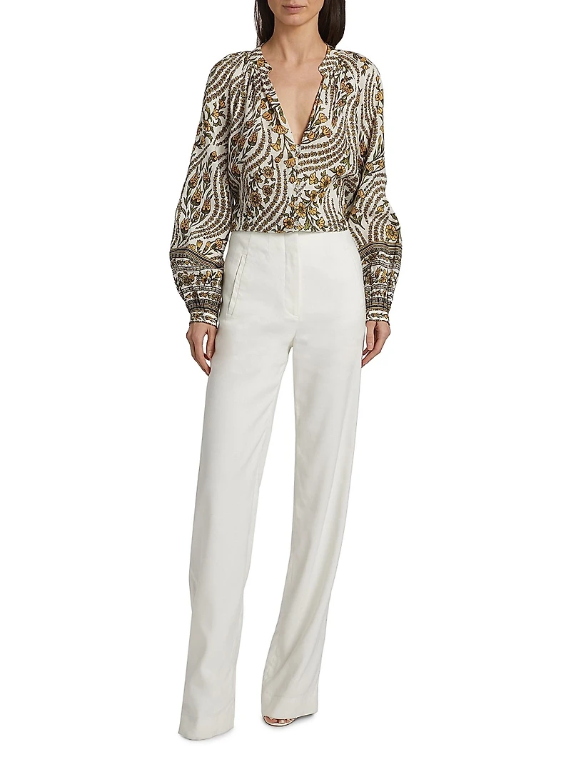 Ailani Linen Button-Up Top