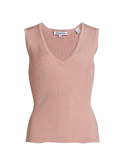 Sid Rib-Knit V-Neck Top