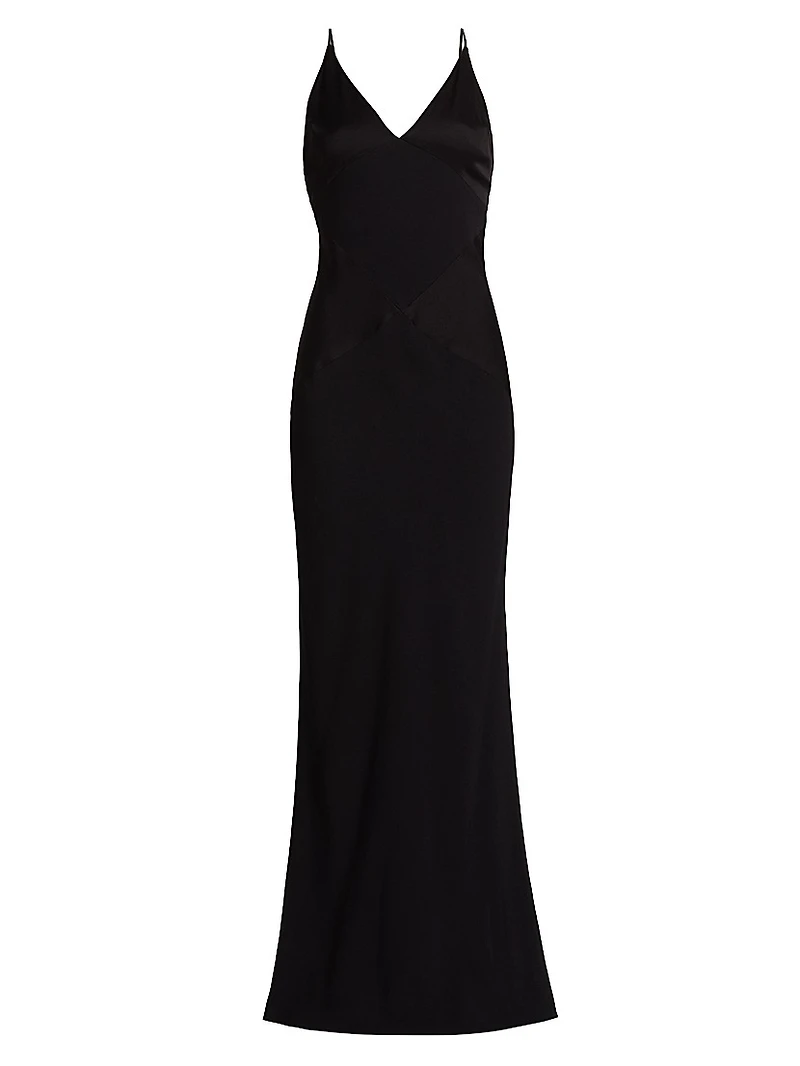 Francis Plunging V-Neck Maxi Slipdress