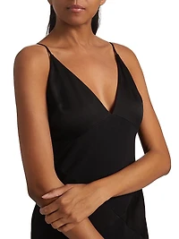 Francis Plunging V-Neck Maxi Slipdress