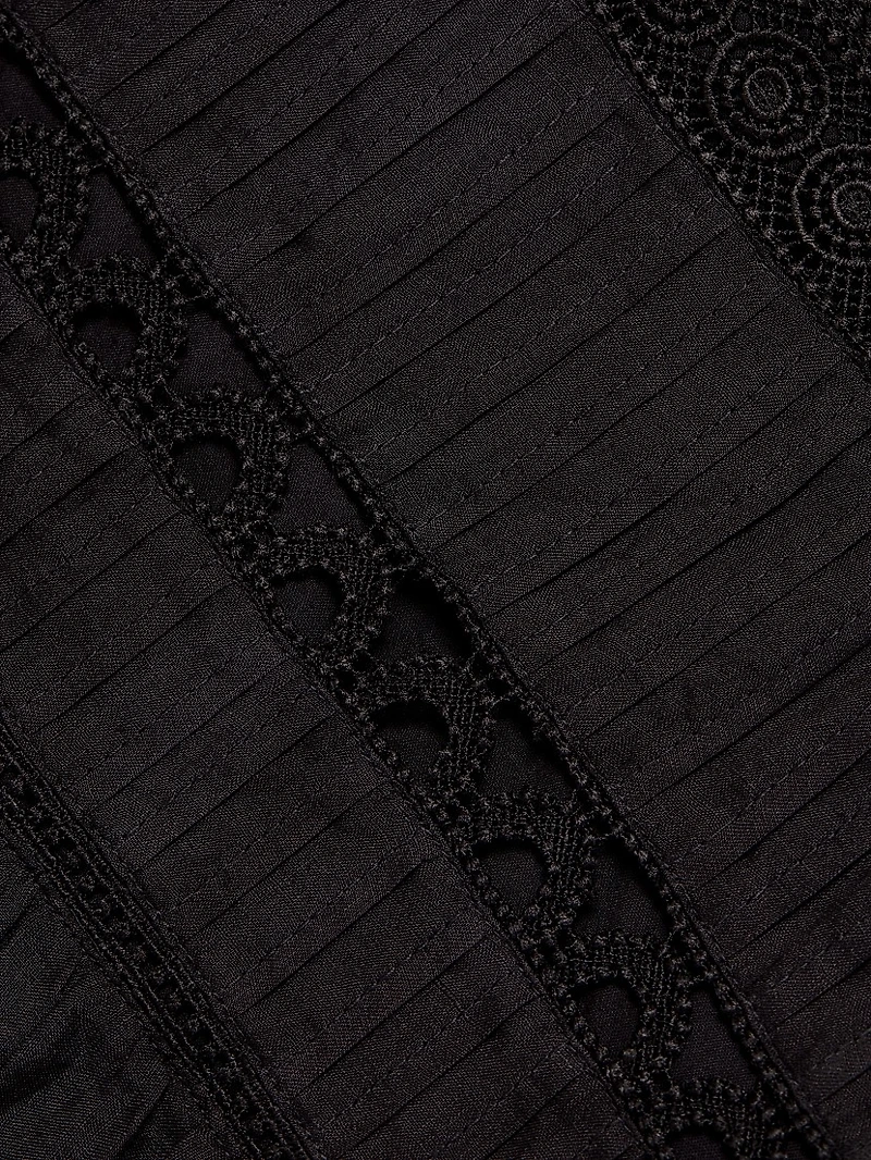 Lucien Tiered Ramie A-Line Midi-Dress