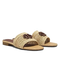 Delphi Raffia Flat Sandals