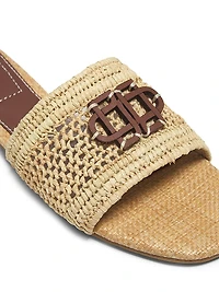 Delphi Raffia Flat Sandals
