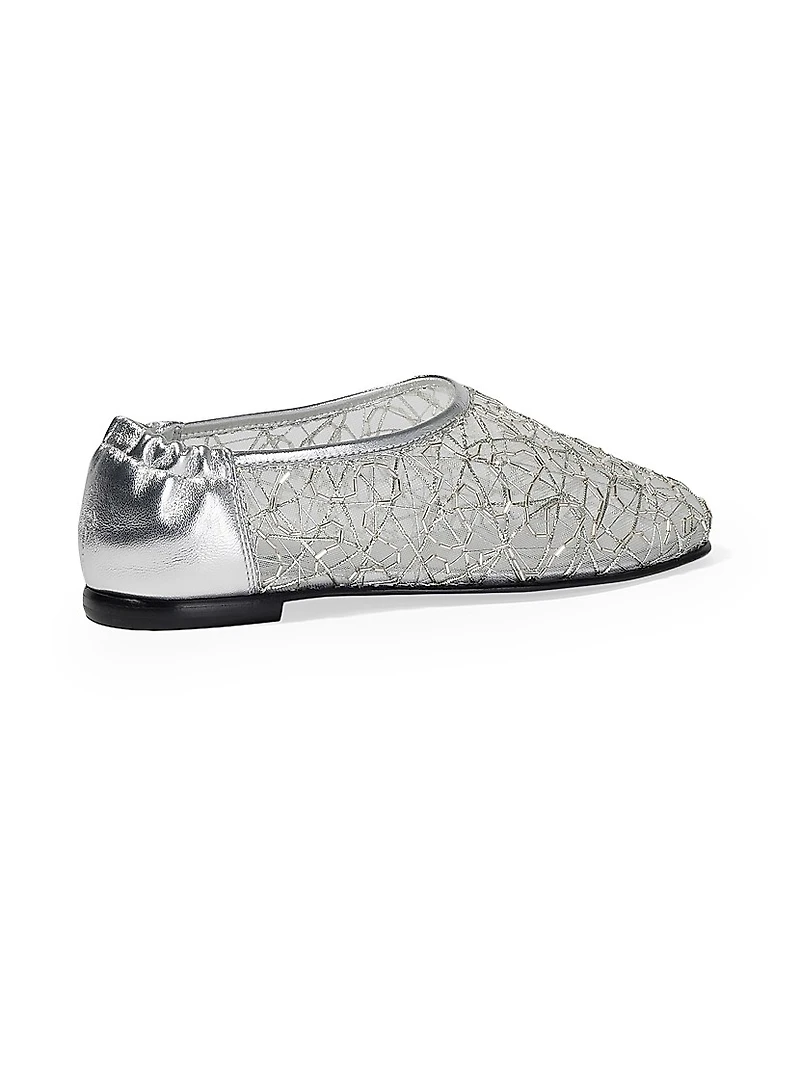 Eden Metallic Lace Ballet Flats